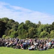 People gathered at Alexandra Park in Hastings to watch the Queen's funeral: credit - Hastings Borough Council