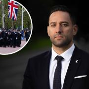 Detective Inspector Mehdi Fallahi was among more than 80 officers representing police forces across the country in the Queen's funeral procession yesterday
