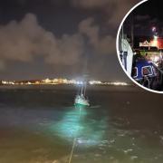 RNLI crews were called off the coast of Brighton Marina to rescue the stricken vessel: credit - Shoreham RNLI