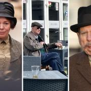 Olivia Colman, Sir Michael Caine and Timothy Spall were all spotted filming in Sussex this week: credit - Sussex News and Pictures/Ali Burt