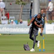 Jofra Archer training at Hove