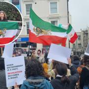 The Iran protest took place on Saturday, October 15.