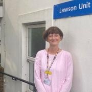 Dr Gillian Dean outside the Lawson Unit, a specialist centre for HIV at the Royal Sussex County Hospital in Brighton