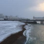 Brighton and parts of Sussex could see snow tomorrow evening as a cold snap grips the country