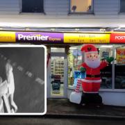 Watch: Moment vandal deflates giant Father Christmas