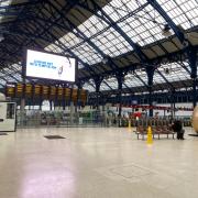 An empty Brighton station during previous strike action
