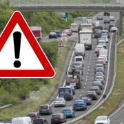 There are queues of three miles on the A27 at Falmer
