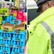 A man has been arrested after Prime drink (stock picture) was stolen from a business in Battle