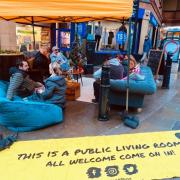 The pop-up public living room is coming to two locations in the city