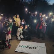 They joined together with their phone torches to show the impact of illumination