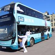 The Easter Bunny will be boarding buses across the city and offering Easter eggs to passengers
