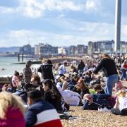 People pack Brighton beach for Easter weekend