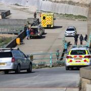 Emergency services are currently at the scene on Saltdean beach after a body was found