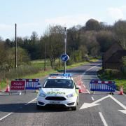 The road was closed for hours while police and an ambulance were at the scene
