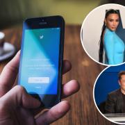 Twitter with Kim Kardashian and Elon Musk inset