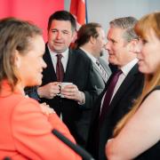 Bella Sankey with Labour leader Keir Starmer and deputy leader Angela Rayner