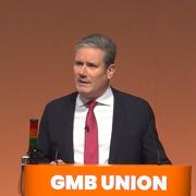Sir Keir Starmer addressed delegates at the GMB Congress in Brighton