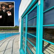 A music festival is coming to Saltdean Lido next weekend. Inset, The Beatles