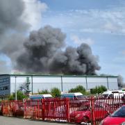 A massive fire has broken out at Burgess Hill industrial estate