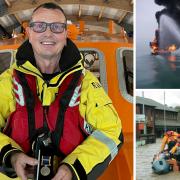 Simon Tugwell celebrates 40 years of service for the RNLI