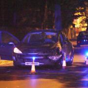 A car crash in Lyndhurst Road, Worthing