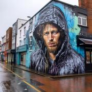 The 'Brighton' street art created by AI