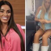 Katie Price has revealed that she was 'pretending to be a horse' when she badly broke both of her feet in 2020