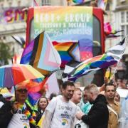 Thousands gathered for this year's Pride celebrations, despite the wet and windy weather