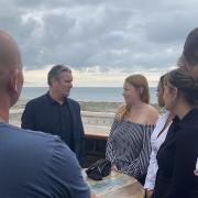 Keir Starmer spoke to local residents, business owners and students in Worthing
