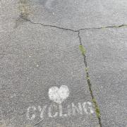 Many of the 'No Cycling' signs on the pavement next to Marine Parade have been vandalised