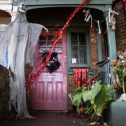 Decorations are up at city's first Halloween house