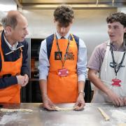 The Duke of Edinburgh donned an apron and worked in the kitchen at Bhasvic