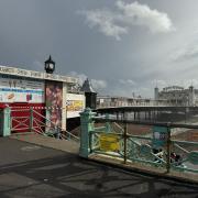The city's seafront team have taped off part of the promenade