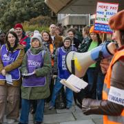 Adult social workers picketed at Hove Town Hall