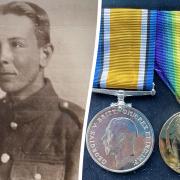 Replica medals were presented to the family of Private James Levett in Arlington, East Sussex
