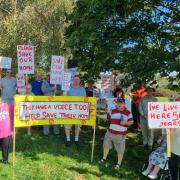 Residents and some of their families at Hft Sussex protesting back in September