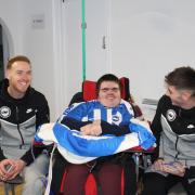 Jason Steele and Billy Gilmour visited Chestnut Tree House