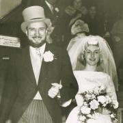 Holford and Christine on their wedding day.