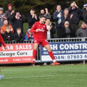 Ollie Pearce celebrates his goal versus Torquay