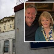 TV presenter Piers Morgan revealed his mother's experience in A&E at the Royal Sussex County Hospital in Brighton. Inset, an image of Mr Morgan and his mother Gabrielle O'Meara