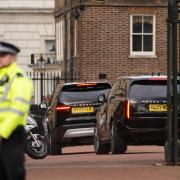 Prince Harry arrived at Clarence House on Tuesday afternoon