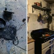 The air fryer was completely destroyed in the fire