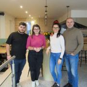 Souvlaki Bar owners George Mukaj and Angela Sedaraj  with team members Klodian and Ekeleda