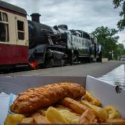 Enjoy fish and chips on a steam train this summer