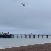 A search is ongoing for a man in Brighton