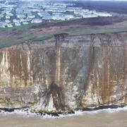 There has been a cliff fall in Peacehaven close to a caravan park