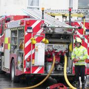 Firefighters at the scene in The Steyne, Bognor