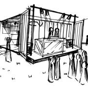 Plans for the nightclub in a shipping container