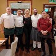 Holly Willoughby with Buon Appetito team members