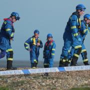 A body was found on Shoreham beach this afternoon
